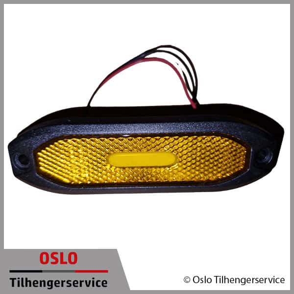 Markeringslys med 6 LED og refleks - 12/24V – Oransje