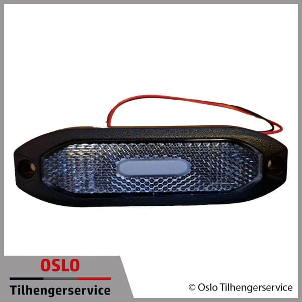 Markeringslys med 6 LED og refleks - 12/24V – Hvit