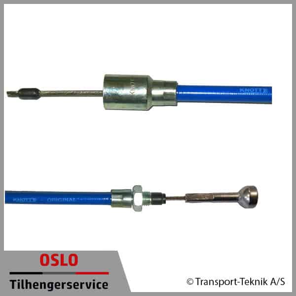 Original Knott bremsewire med flens, rustfri – 1530/1720mm