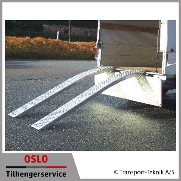 Oppkjøringsramper aluminium buet