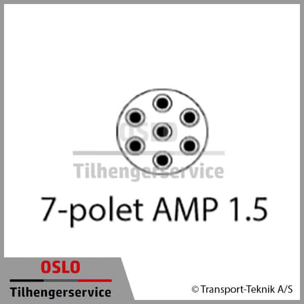 Tilslutningskabel 3.000 mm med 7-polet AMP stikkontakt
