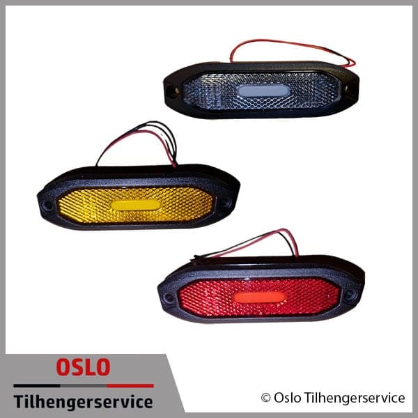 Markeringslys med 6 LED og refleks - 12/24V