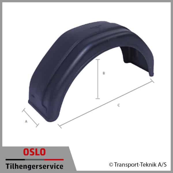 Plastskjerm for 10" hjul