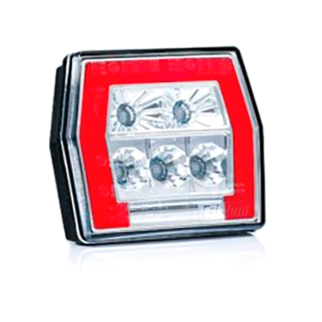 Baklykt LED 12/24V 5-polet m/nummerplatelys